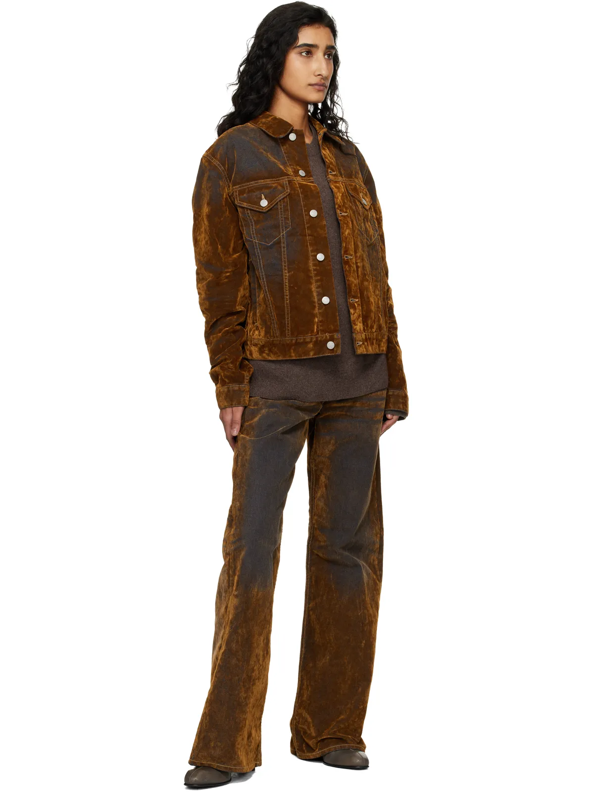 Acne Studios 2021 Flocked デニム ジーンズ - 画像4