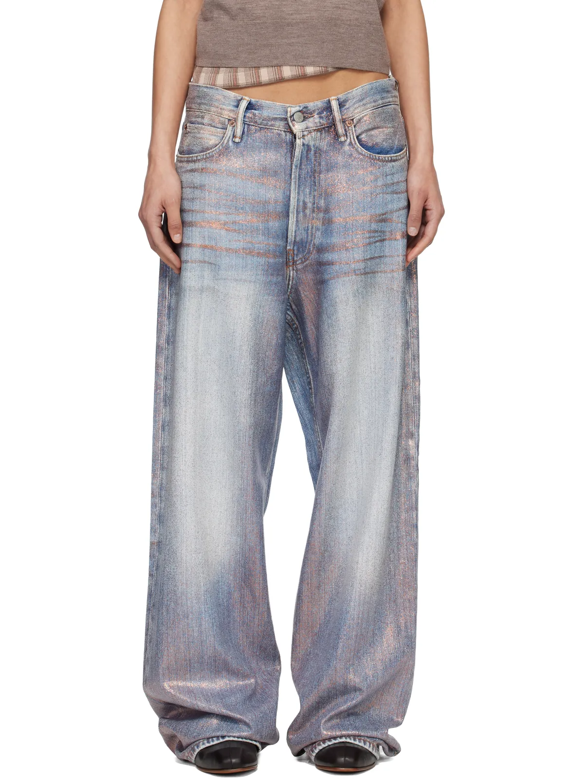 Acne Studios Loose Glitter 1981 ジーンズ - 画像1
