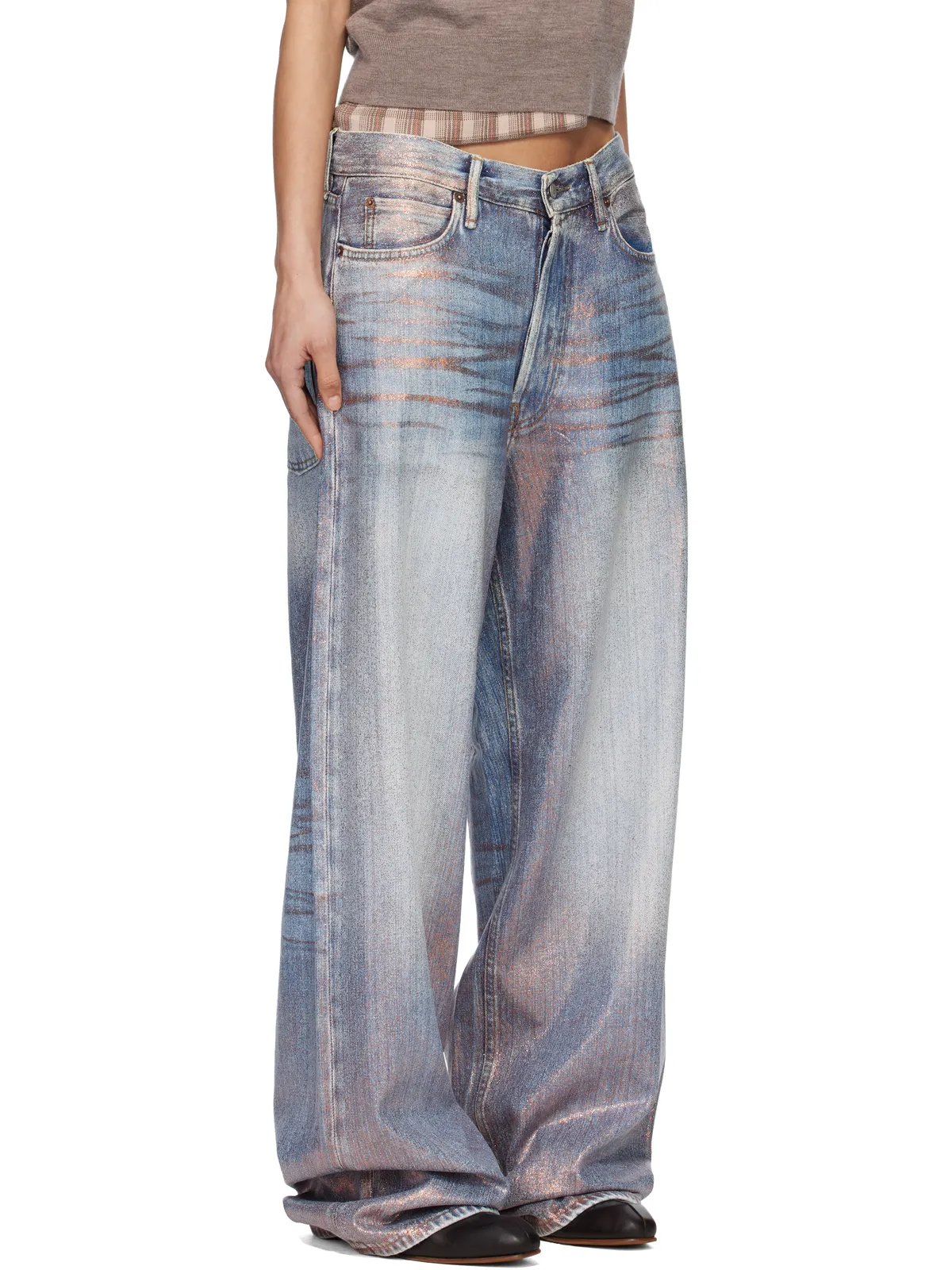 Acne Studios Loose Glitter 1981 ジーンズ - 画像2
