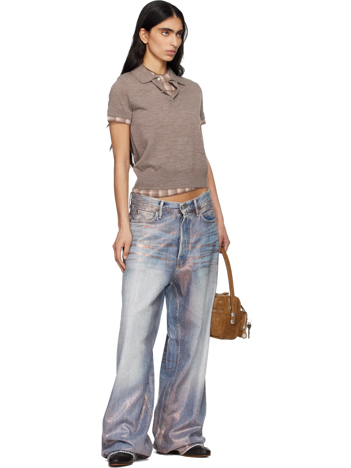 Acne Studios Loose Glitter 1981 ジーンズ - 画像4