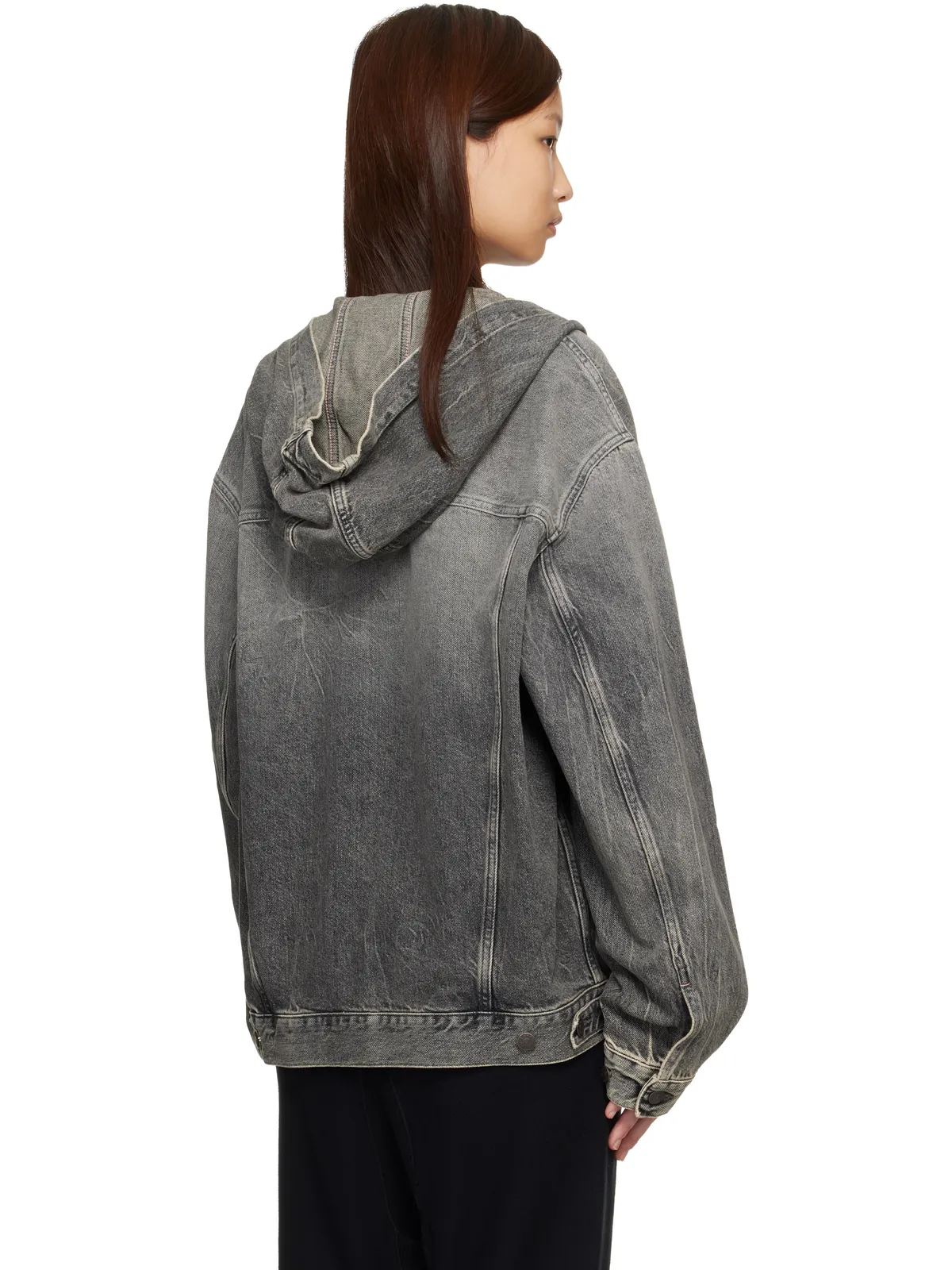 Acne Studios フード付き デニムジャケット - 画像3