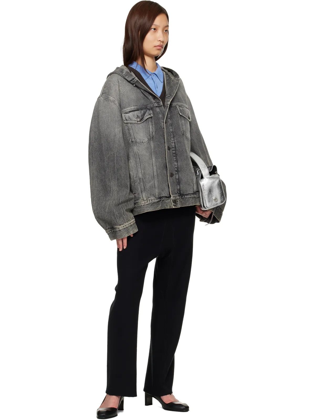Acne Studios フード付き デニムジャケット - 画像4