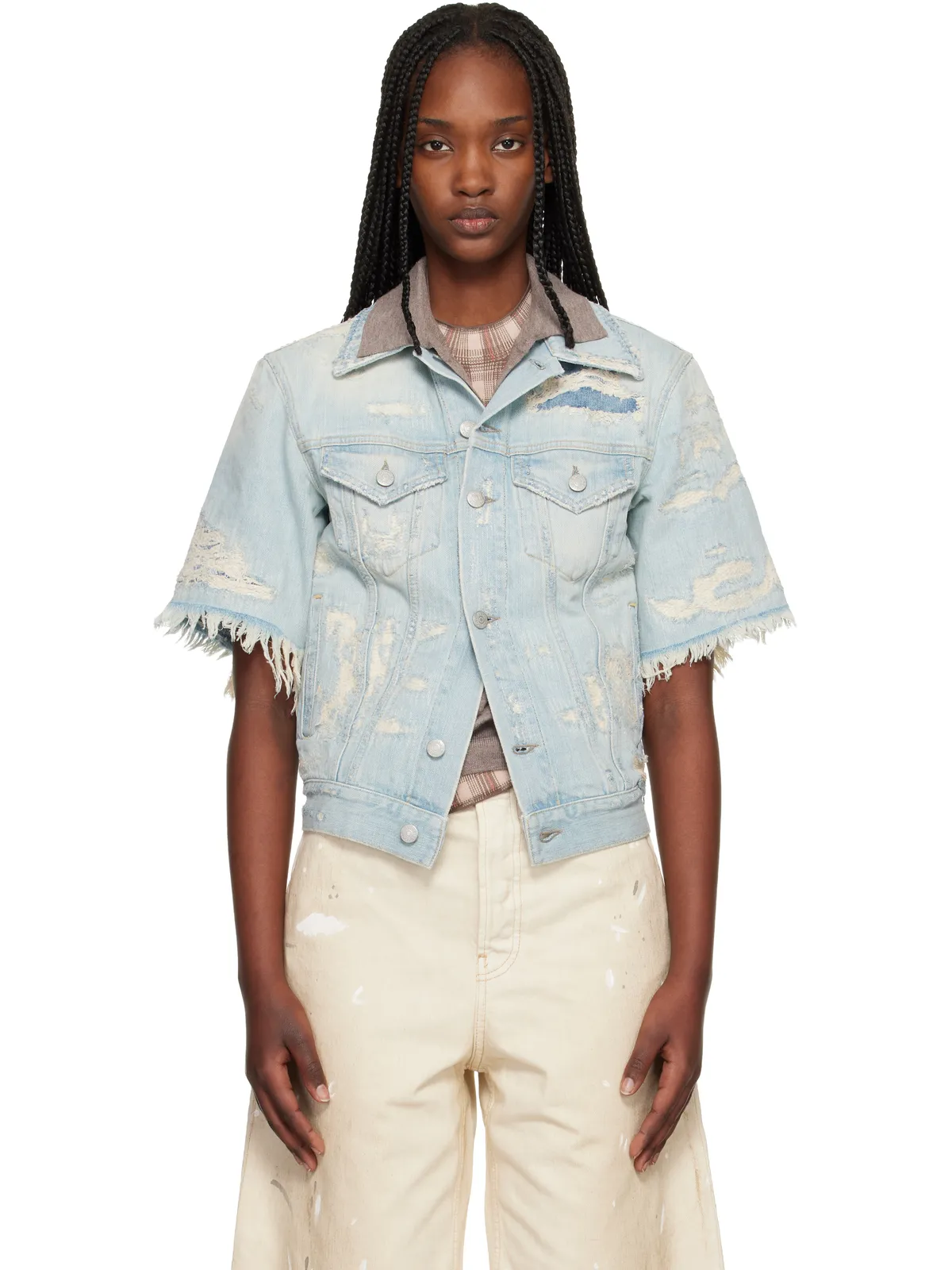 Acne Studios Mended デニムジャケット - 画像1