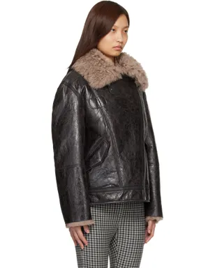 Acne Studios レザー シアリングジャケット - サムネイル2