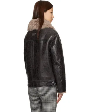 Acne Studios レザー シアリングジャケット - サムネイル3