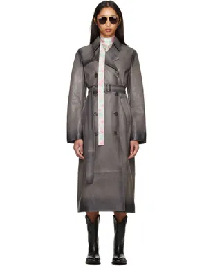 Acne Studios オンブレ レザー トレンチコート - サムネイル1