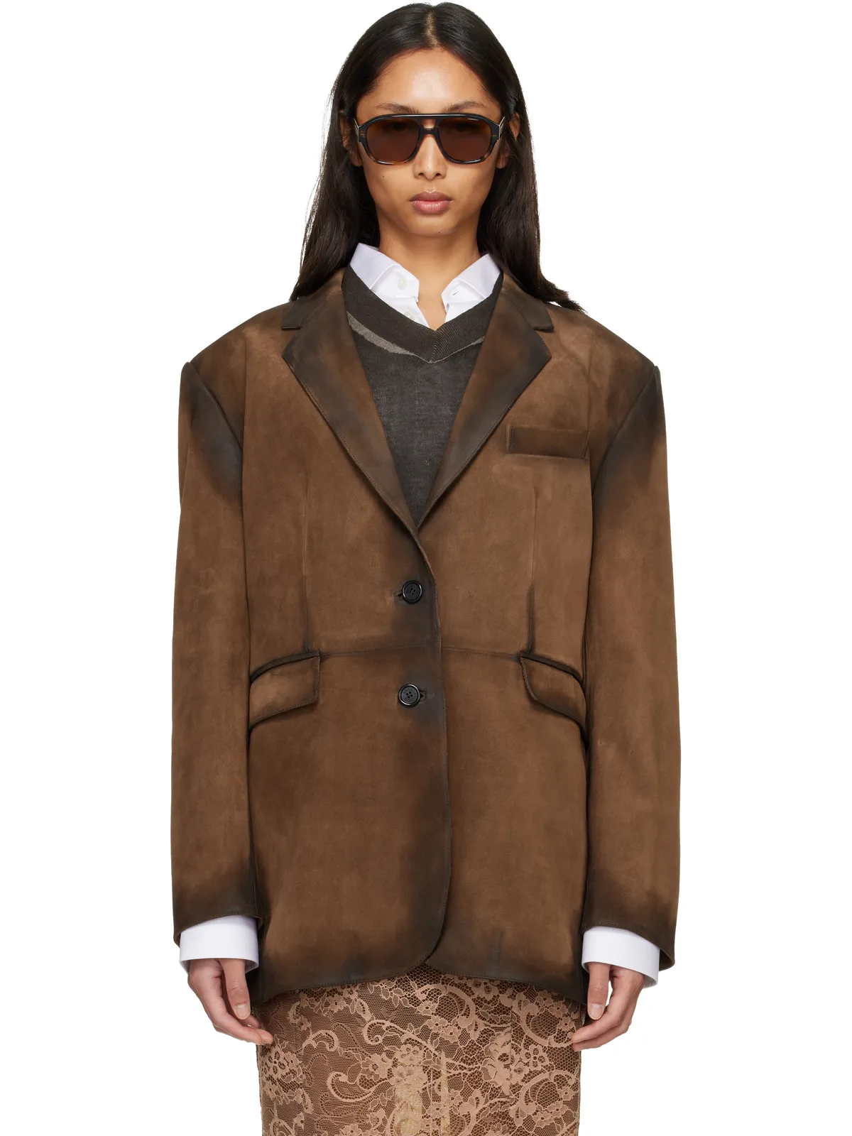 Acne Studios スーツ スエードジャケット - 画像1