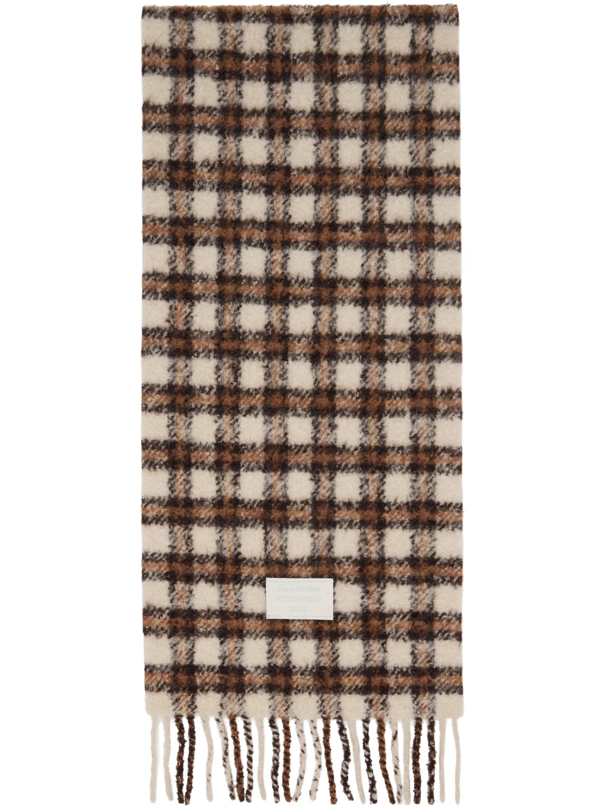 Acne Studios Checked Logo マフラー - 画像1