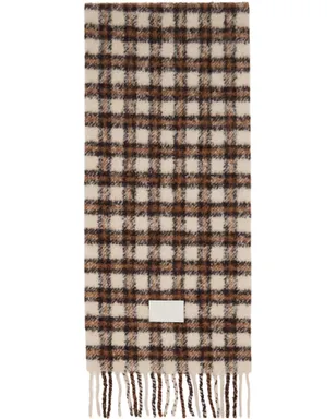 Acne Studios Checked Logo マフラー - サムネイル1