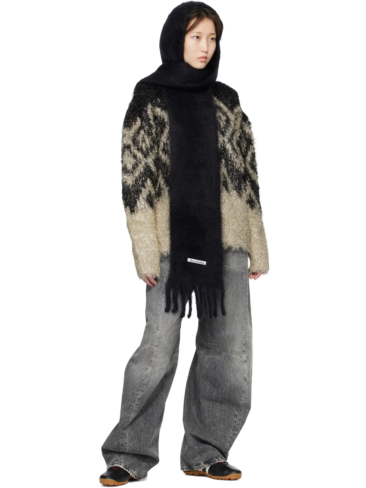 Acne Studios Mohair フード付きマフラー - 画像3