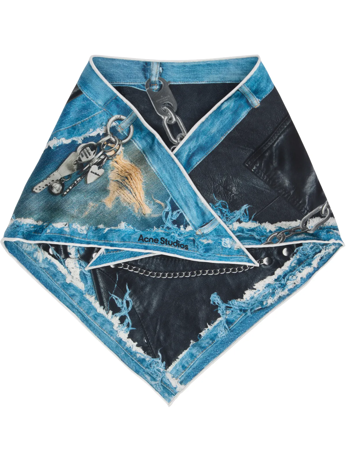 Acne Studios Printed シルク スカーフ - 画像1