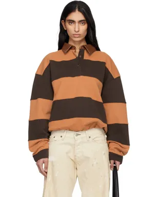 Acne Studios ボーダー ポロシャツ - サムネイル1