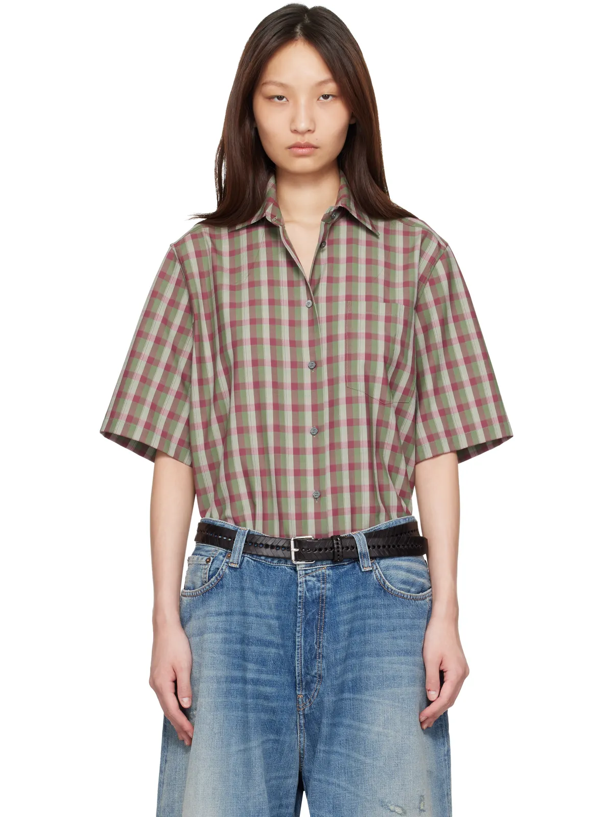 Acne Studios チェック ボタンアップシャツ - 画像1