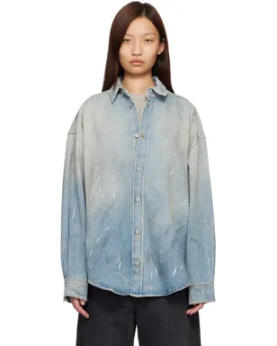Acne Studios ペイントスプラッター デニムシャツ - サムネイル1