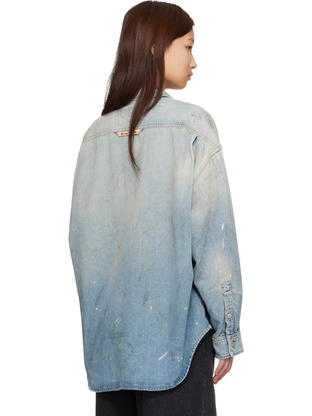 Acne Studios ペイントスプラッター デニムシャツ - 画像3