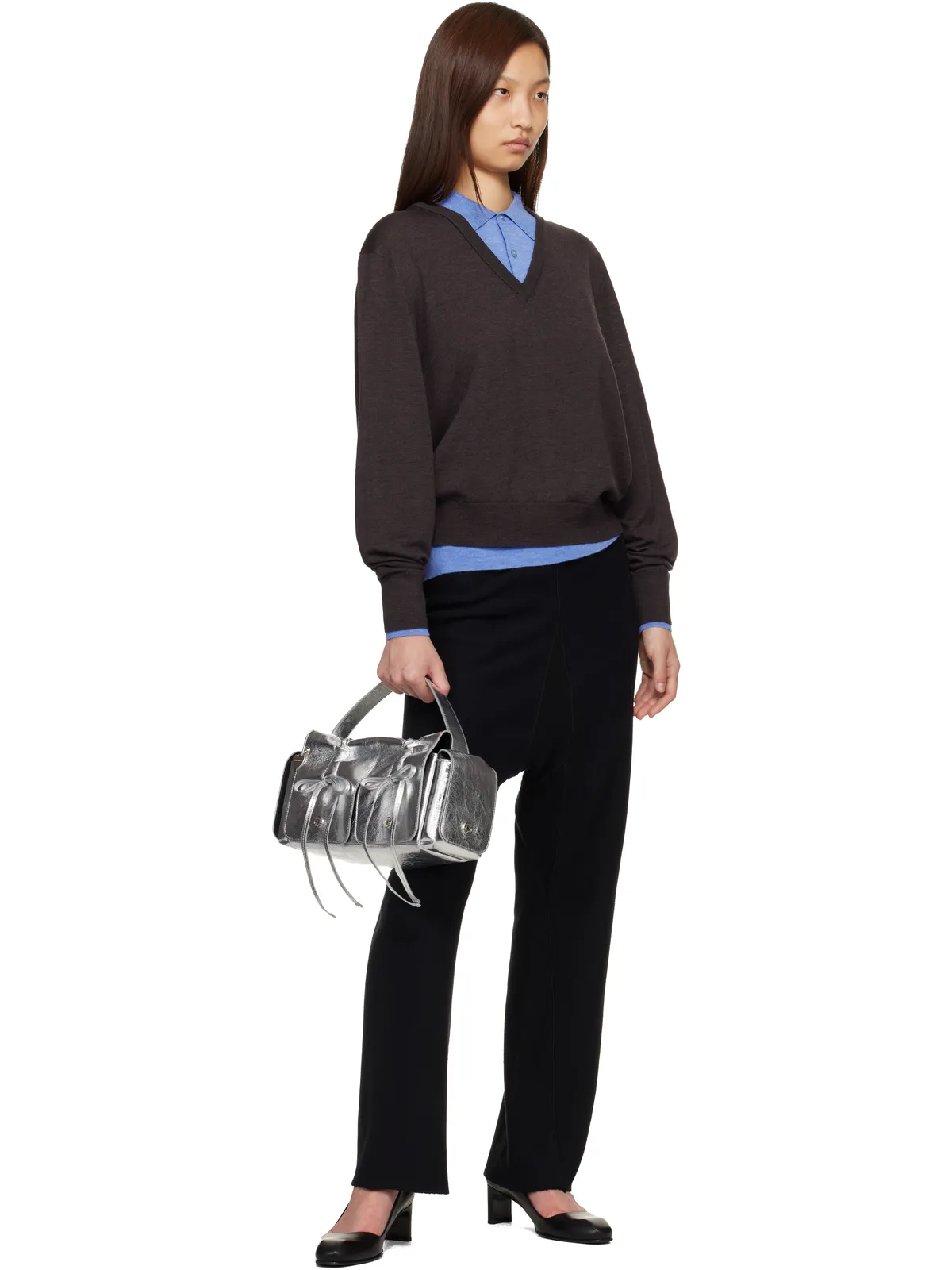 Acne Studios レイヤード ウール ニット セーター - 画像4