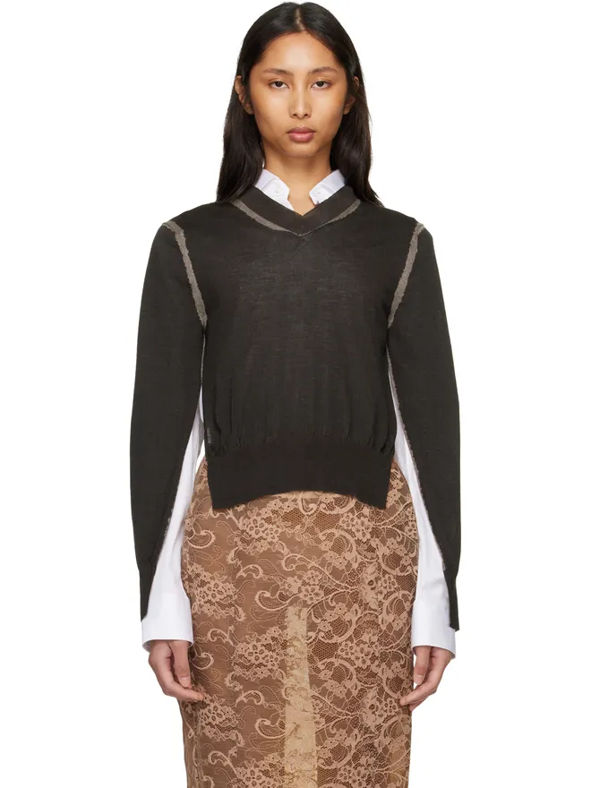 Acne Studios Acne Studios クリンクル Vネックセーターの商品画像