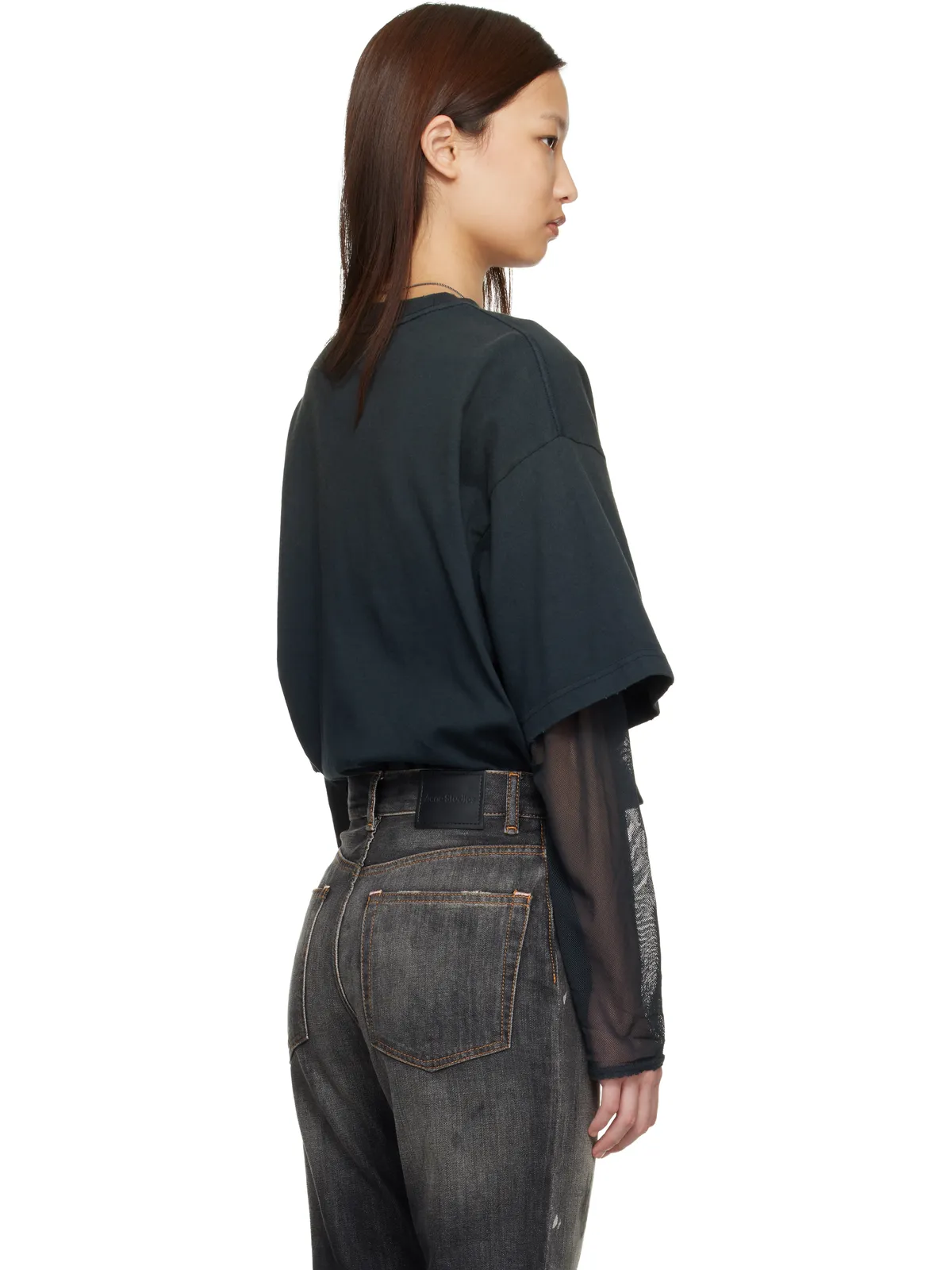 Acne Studios レイヤード ロゴ Tシャツ - 画像3