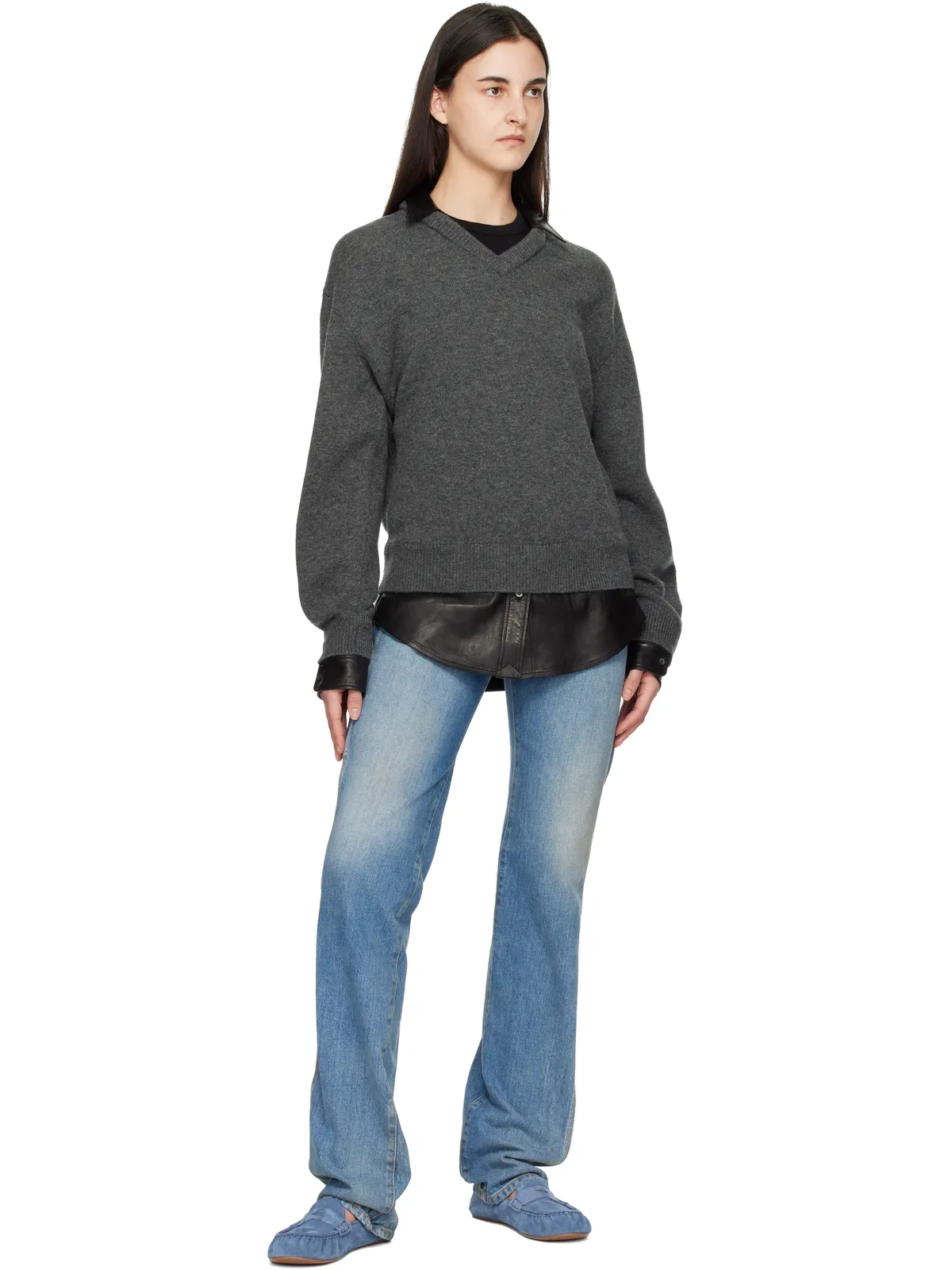 Acne Studios スエード ローファー - 画像5