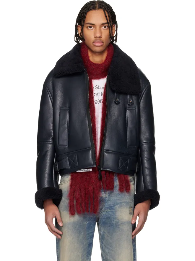 Acne Studios Acne Studios ラムスキン シアリングジャケットの商品画像