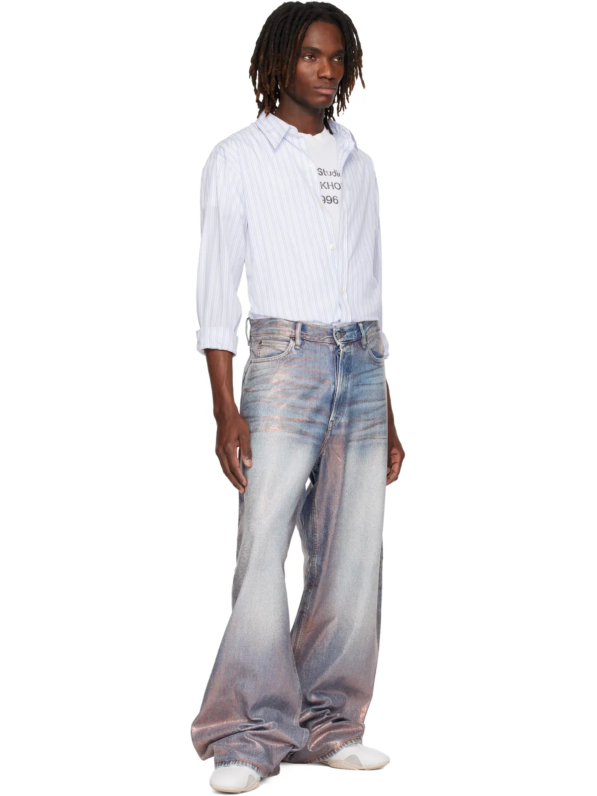 Acne Studios Loose Glitter 1981 ジーンズ - 画像4