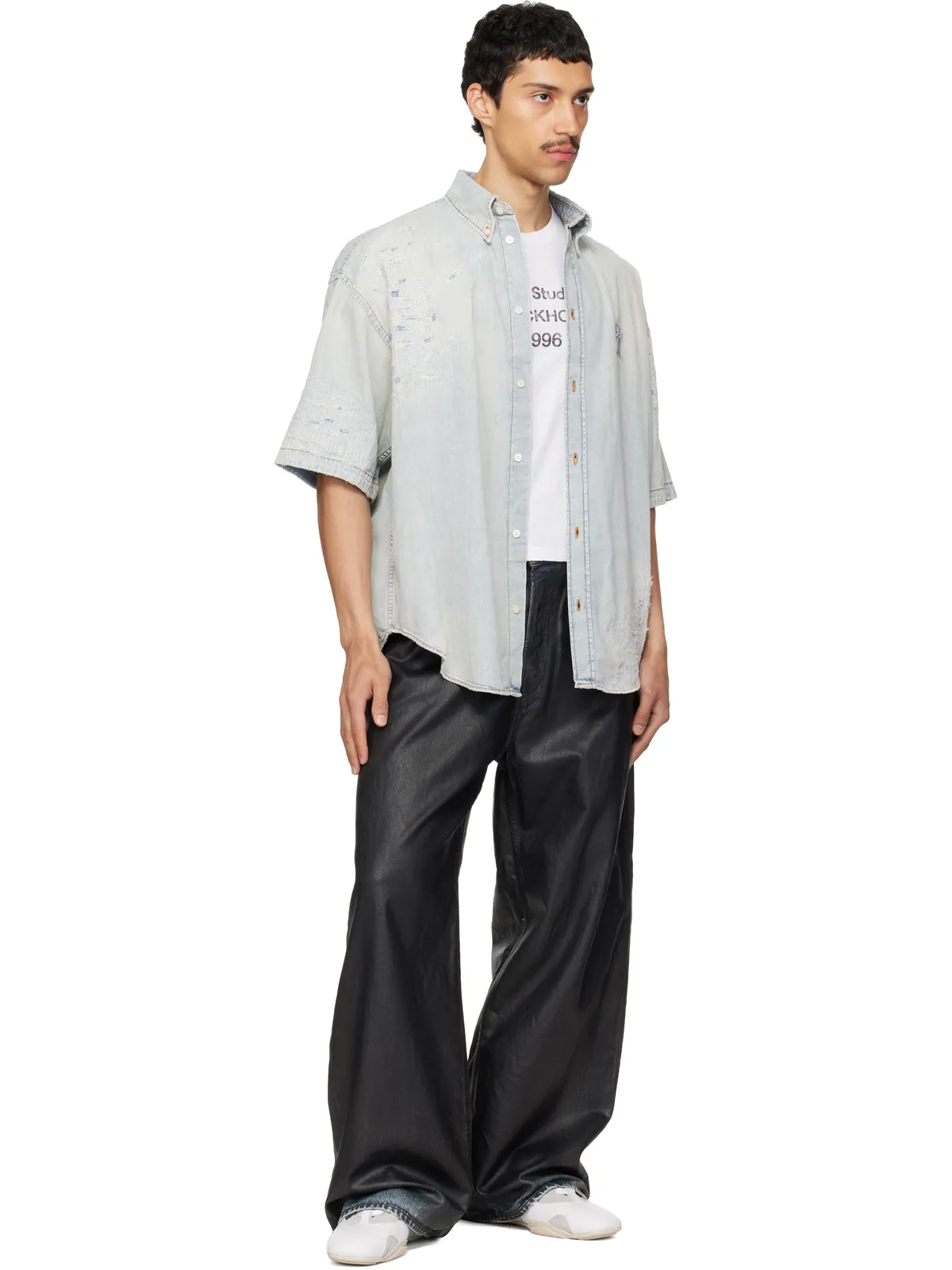 Acne Studios Mended デニムシャツ - 画像4