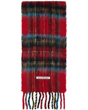 Acne Studios モヘア チェック マフラー - サムネイル1