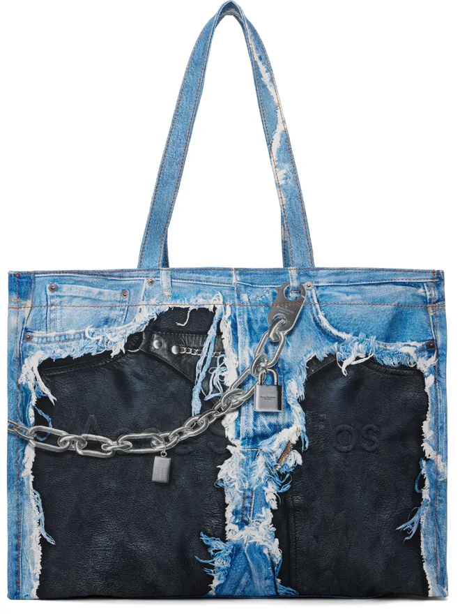 Acne Studios Acne Studios デニム プリント トートバッグの商品画像