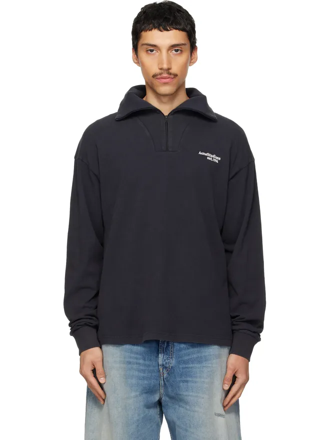 Acne Studios Acne Studios ハーフジップ ロゴ トラックジャケットの商品画像