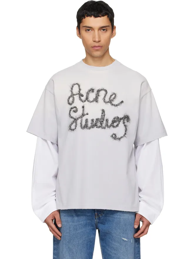Acne Studios Acne Studios レイヤード ロゴ Tシャツの商品画像