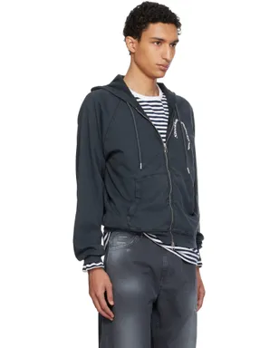 Stockholm Surfboard Club ロゴ ジップフーディ - サムネイル2
