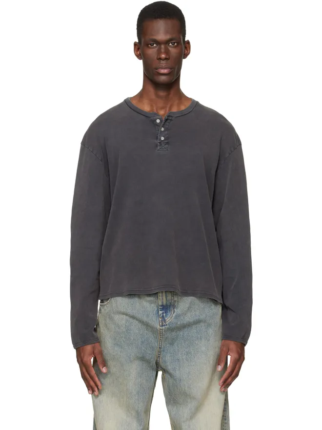 Stockholm Surfboard Club Stockholm Surfboard Club フェード ヘンリーネックTシャツの商品画像