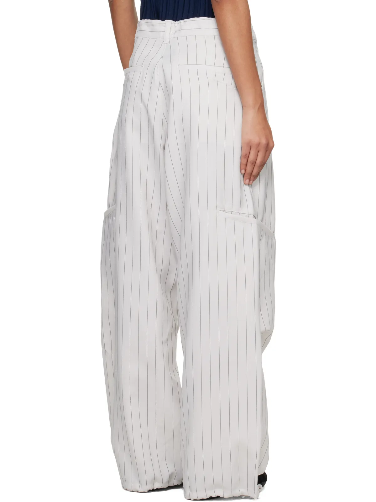 Y-3 Pinstripe UT ストレートレッグ ラウンジパンツ - 画像3
