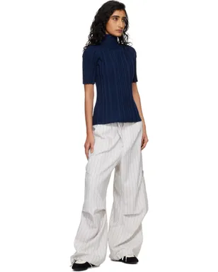 Y-3 Pinstripe UT ストレートレッグ ラウンジパンツ - サムネイル4