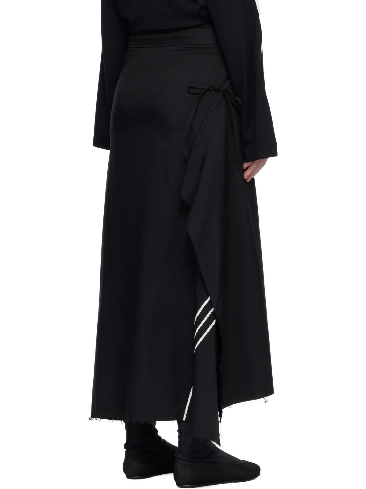 Y-3 Sport Uniform Raw Cut 3 Stripes ミディアムスカート - 画像3