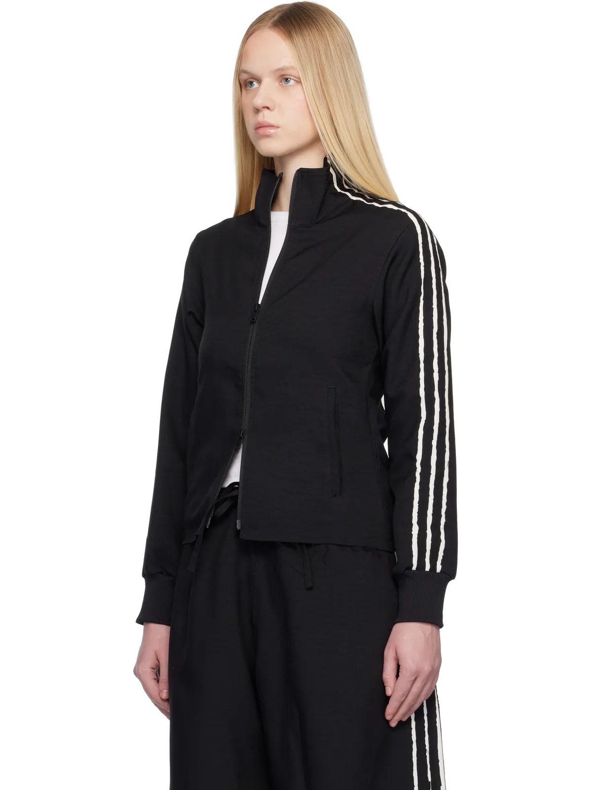 Y-3 Sport Uniform Raw Cut 3 Stripes トラックジャケット - 画像4