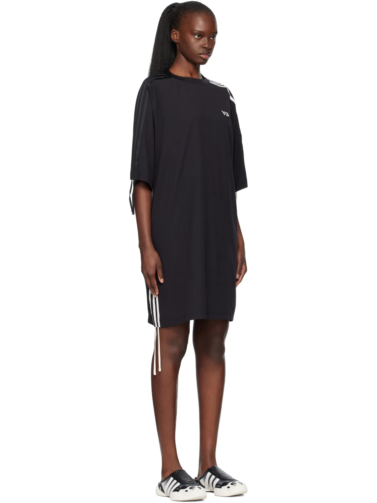 Y-3 Cinch 3 Stripes Oversized Tee ミディアムワンピース - 画像2