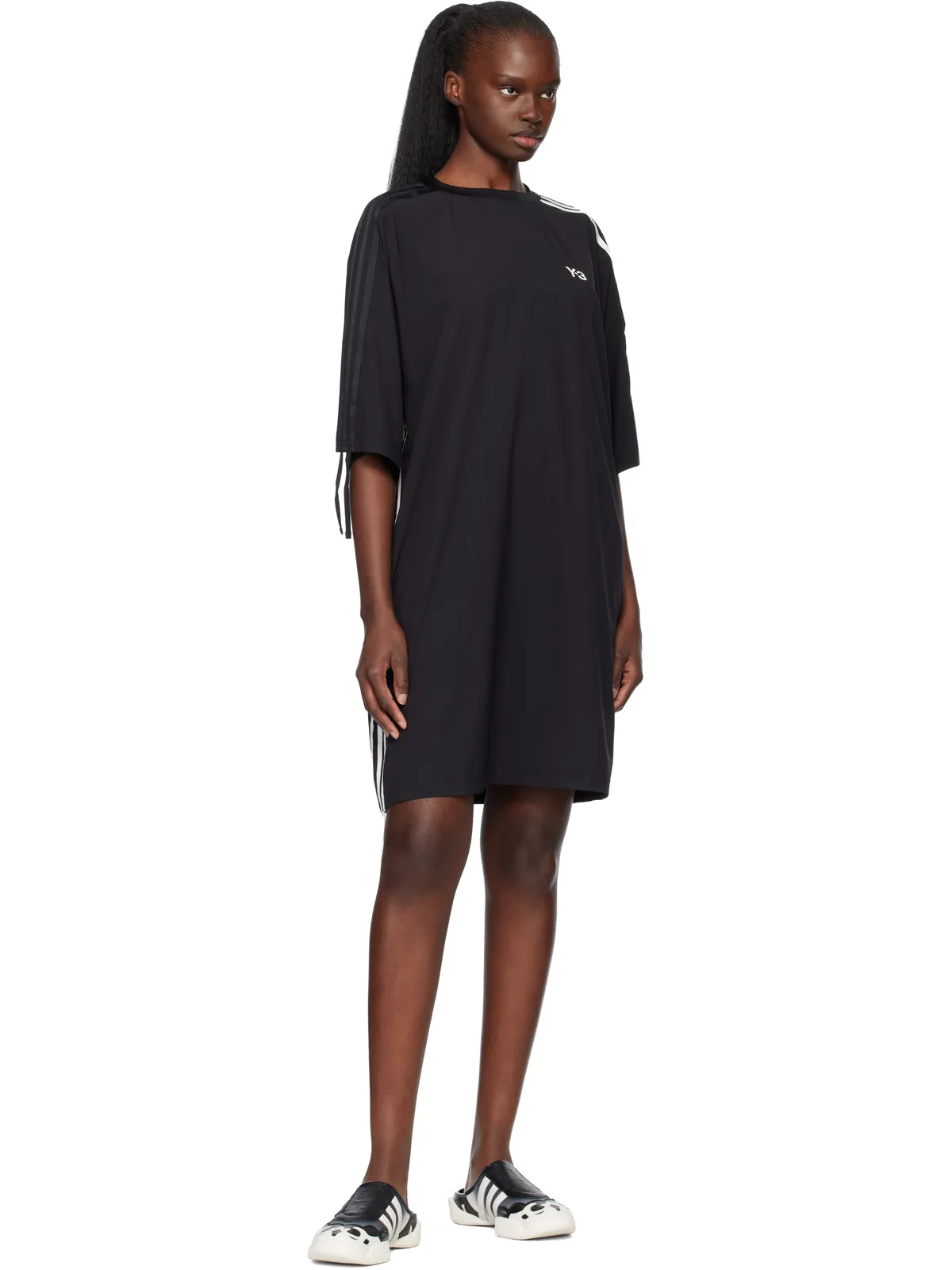 Y-3 Cinch 3 Stripes Oversized Tee ミディアムワンピース - 画像4