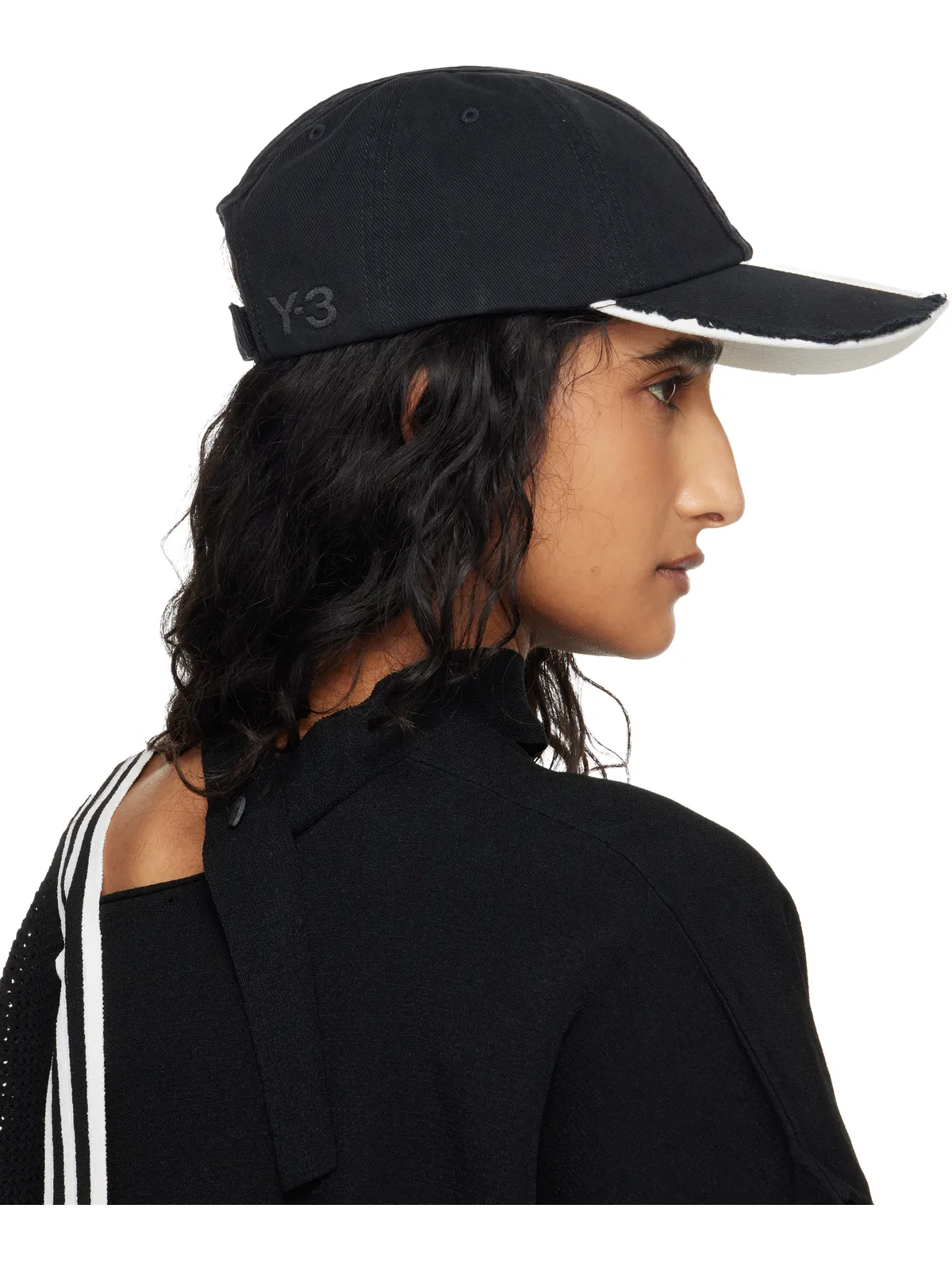 Y-3 ストライプ キャップ - 画像3