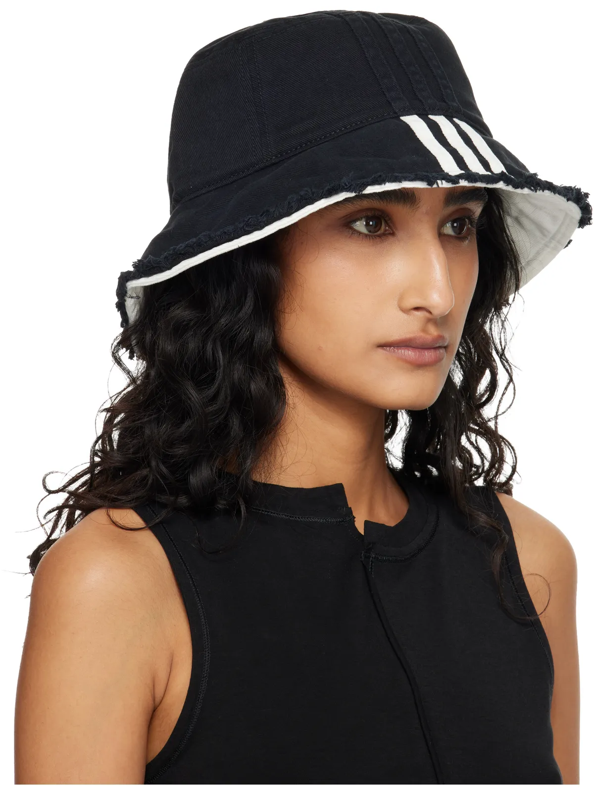 Y-3 ストライプ バケットハット - 画像2