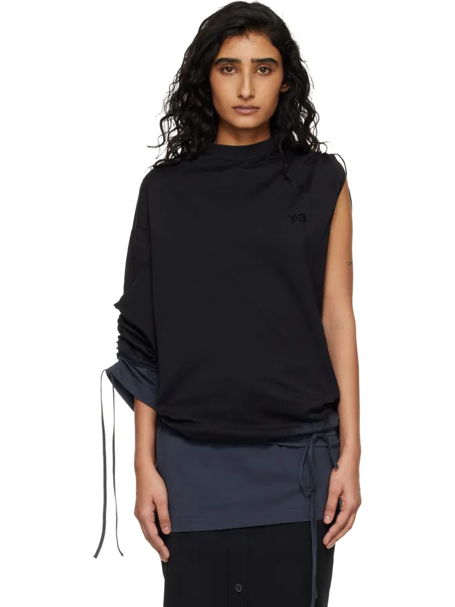 Y-3 Y-3 Dip Dye Cinched Drape Tシャツの商品画像