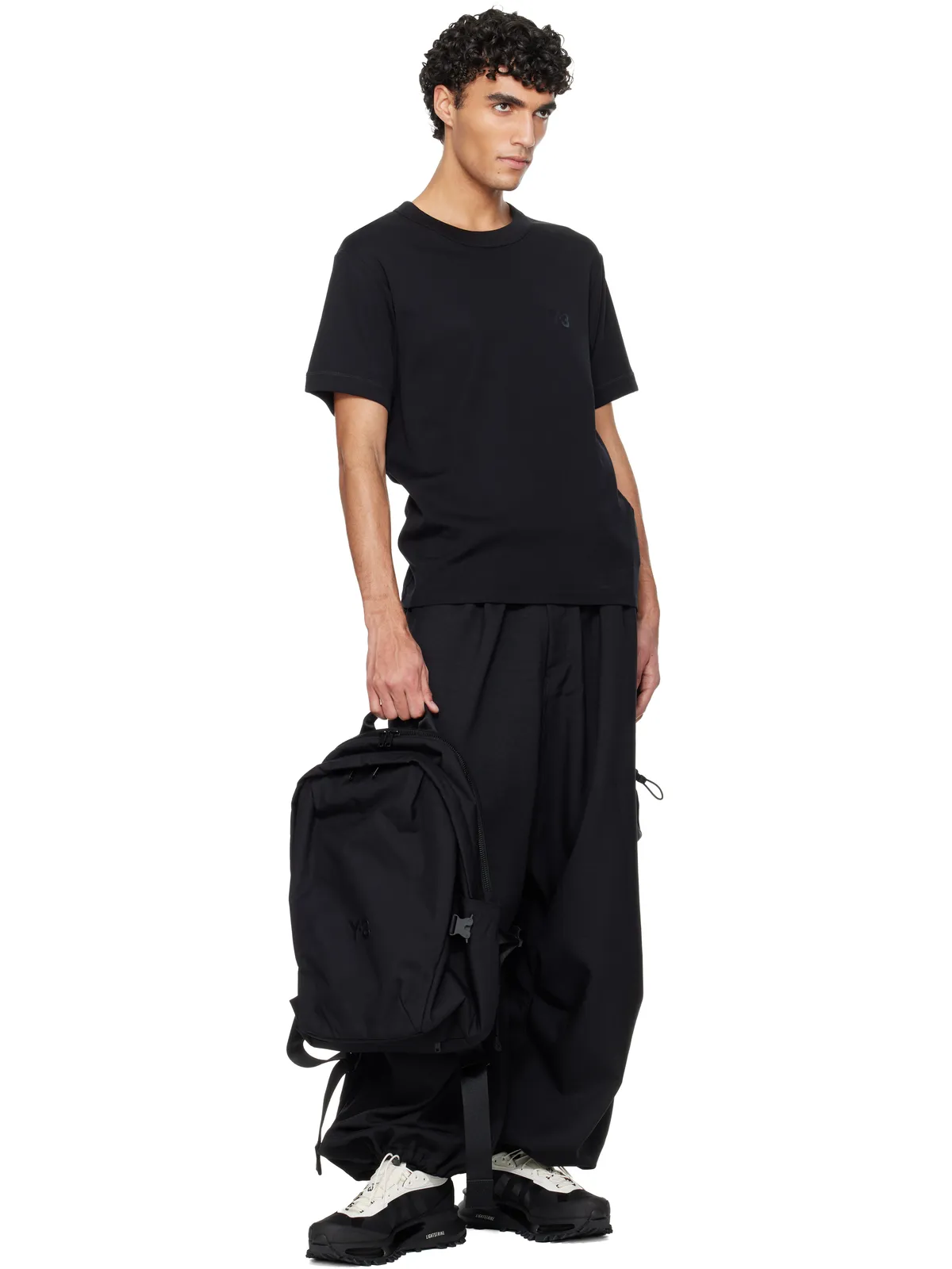 Y-3 ブラック Sport Uniform ワイド カーゴパンツ - 画像4