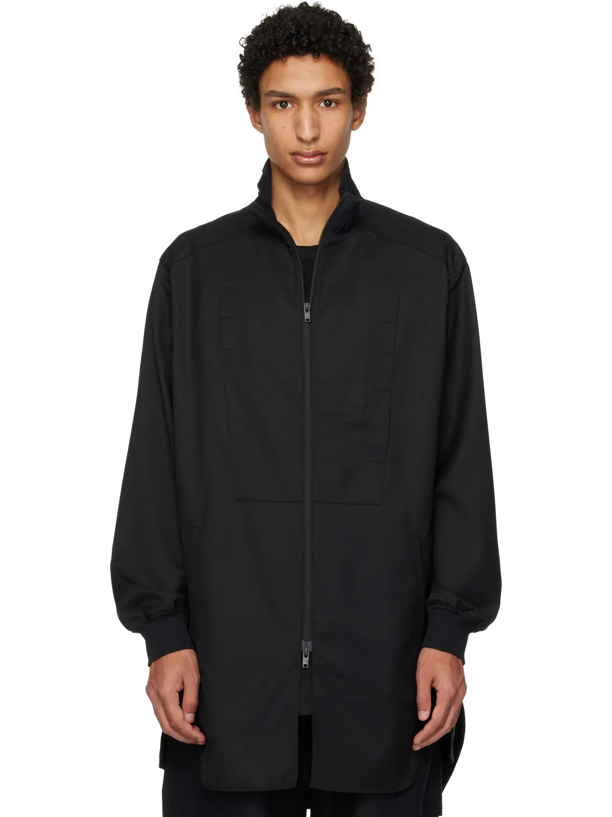 Y-3 リファインドウール ロング トラックジャケット - 画像1