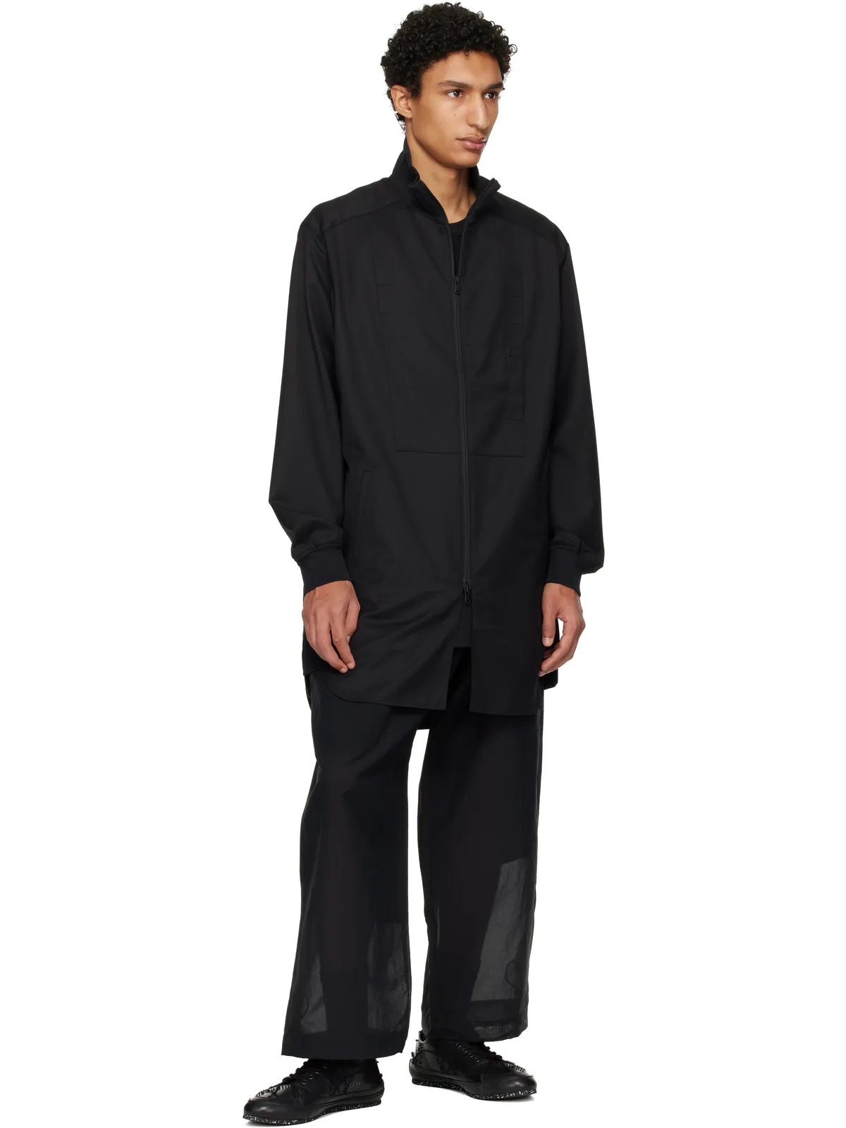 Y-3 リファインドウール ロング トラックジャケット - 画像4