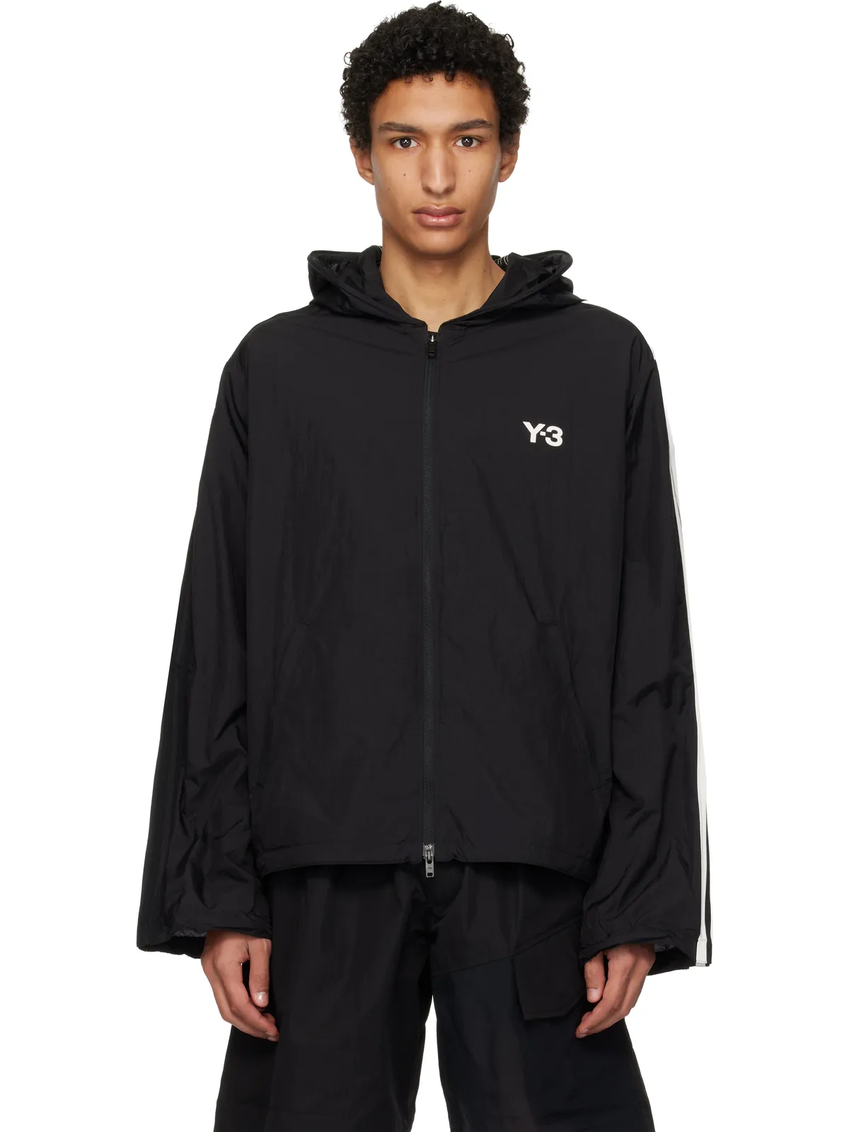 Y-3 ナイロン ワイヤー スリーストライプス トラックジャケット - 画像1