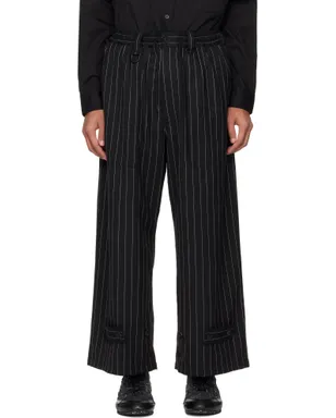Y-3 Pinstripe Refined Wool ワイドパンツ - サムネイル1