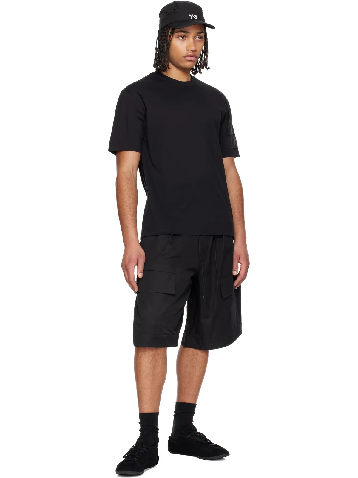Y-3 ワイドレッグ ショートパンツ - 画像4