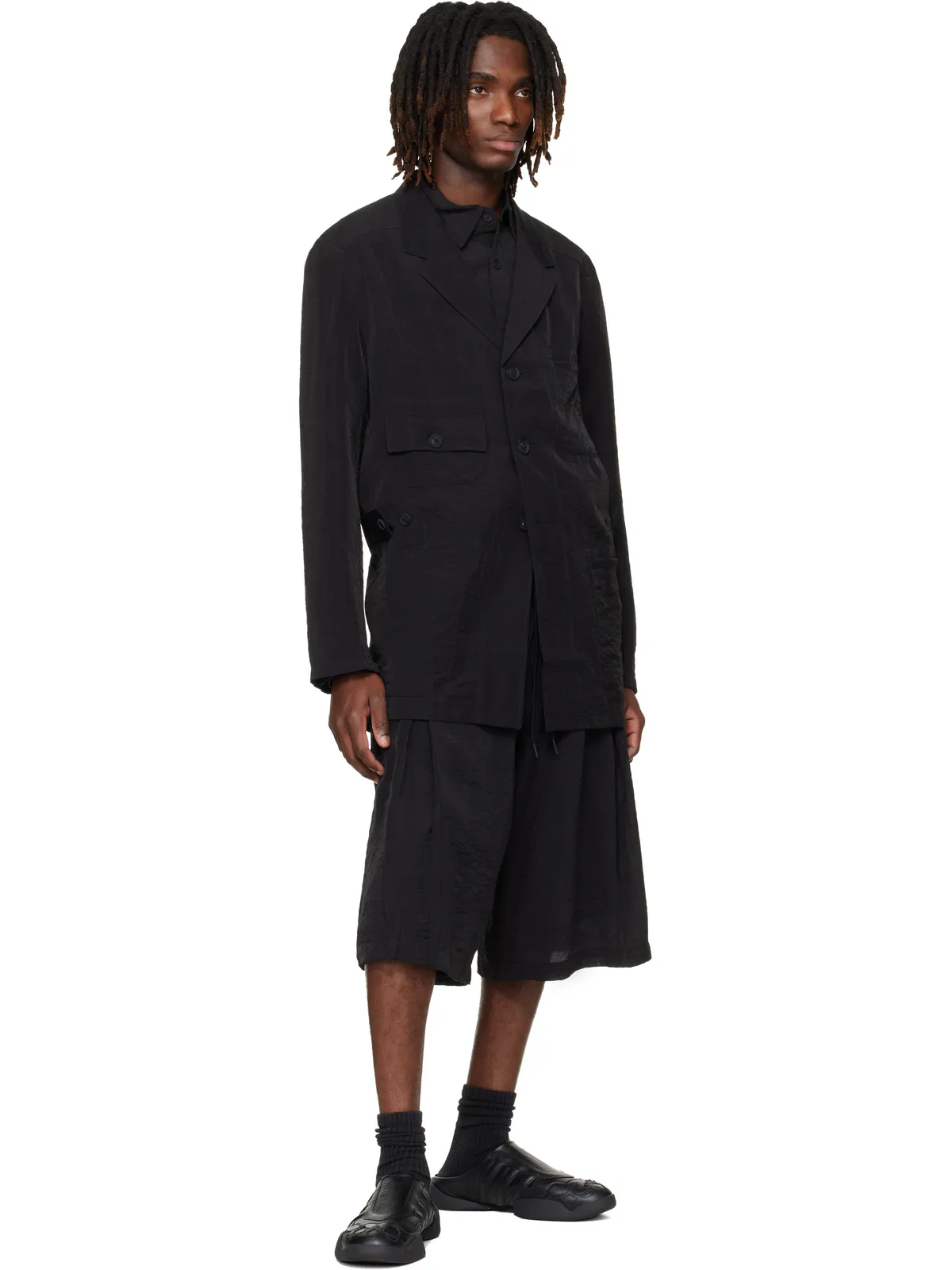 Y-3 クリンクル ビスコース チョア テーラードジャケット - 画像4