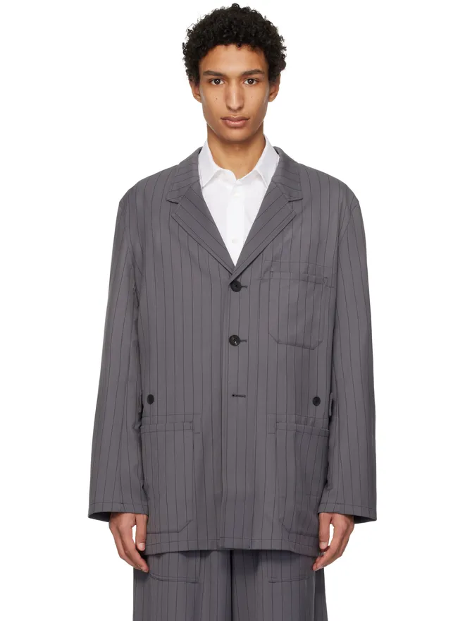 Y-3 Y-3 Pinstripe Refined Wool Chore テーラードジャケットの商品画像