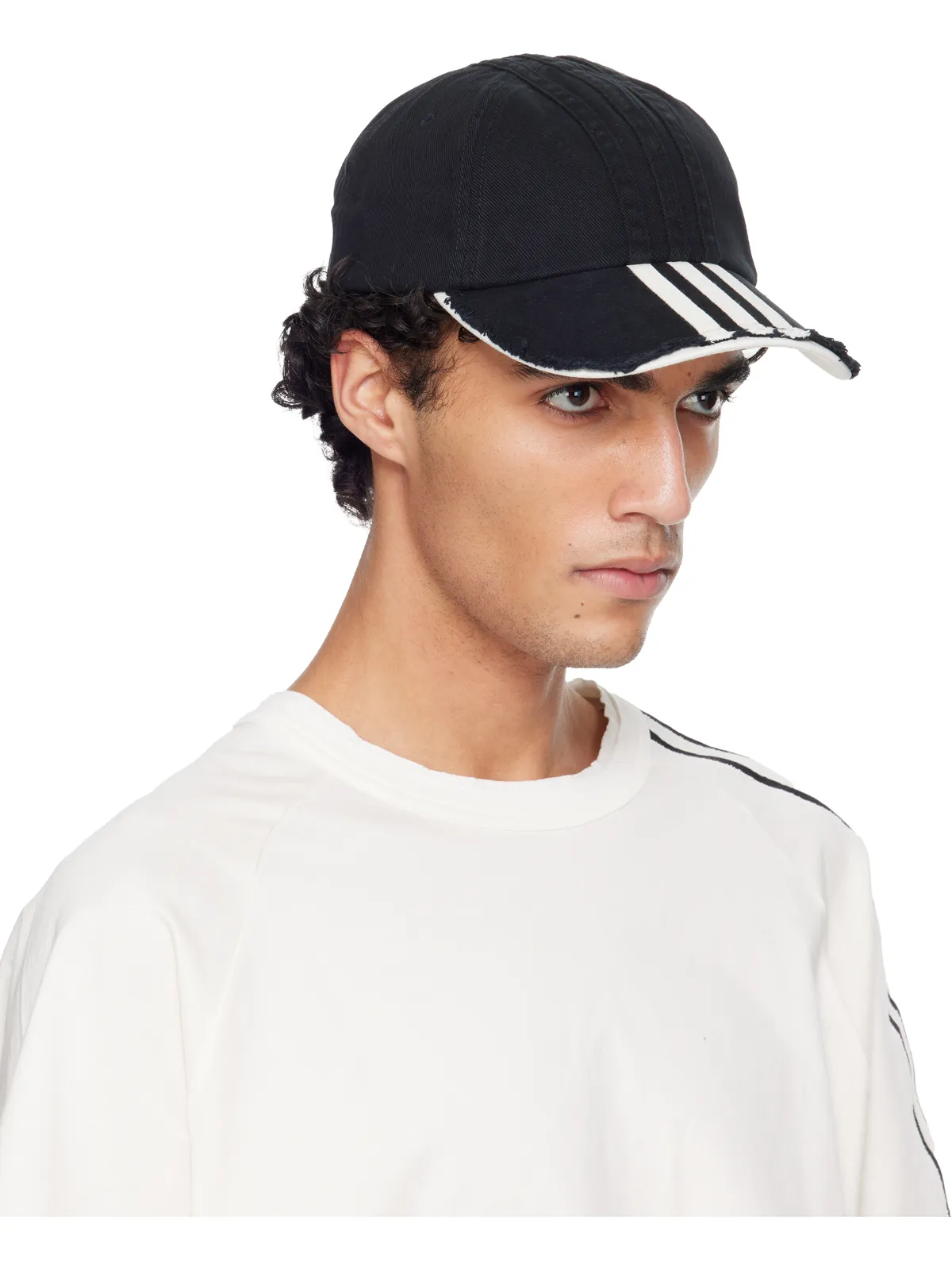 Y-3 ストライプ キャップ - 画像2
